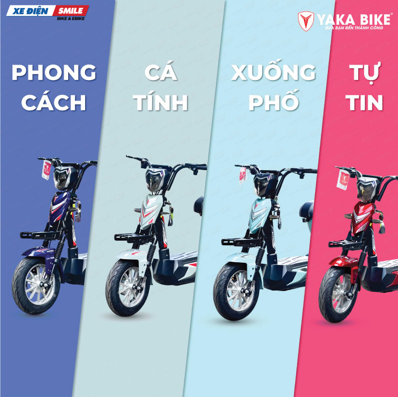 Bộ sưu tập màu xe máy điện Yaka R1 màu đỏ