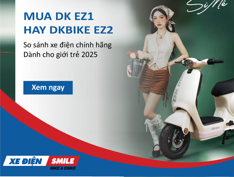 Nên mua xe máy điện dkbike ez1 hay dkbike ez2