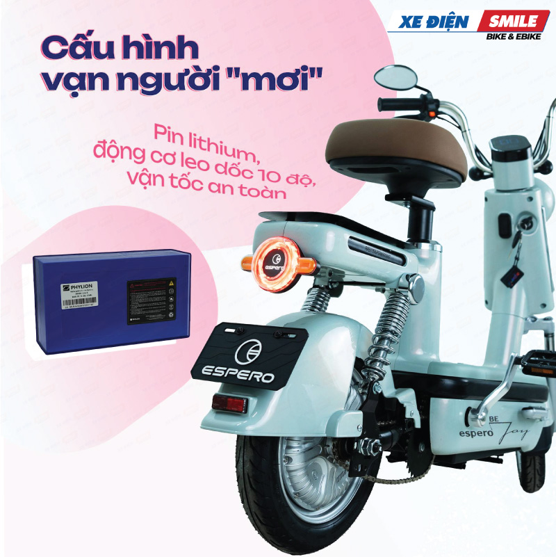 Xe đạt tốc độ tối đa từ 25 đến 30 km/h