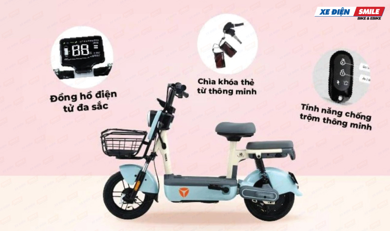 Khóa thẻ từ NFC, hệ thống chống trộm trên xe điện Yadea i6