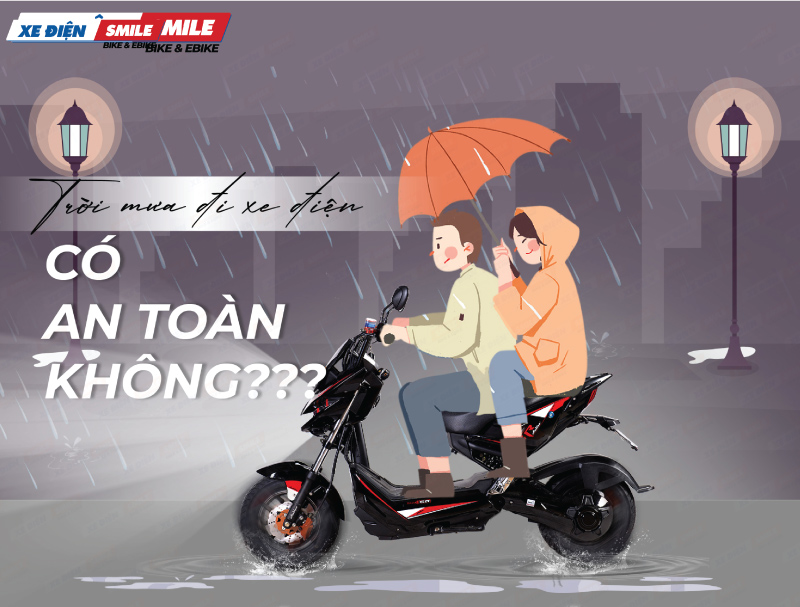Xe đạp điện để ngoài mưa không sao nhưng không nên để quá lâu