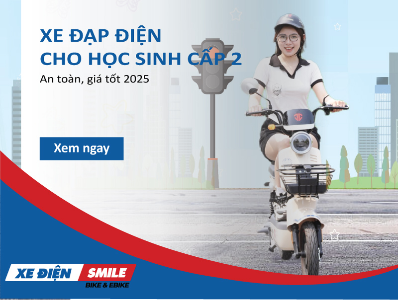 Top mẫu xe đạp điện cho học sinh cấp 2 an toàn, giá tốt 2025