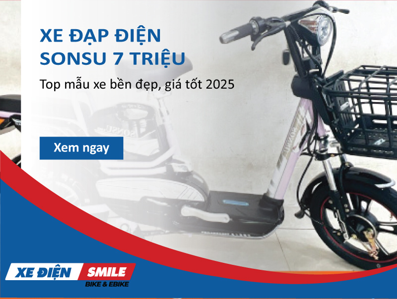 Xe đạp điện Sonsu 7 triệu – Top mẫu xe bền đẹp, giá tốt 2025