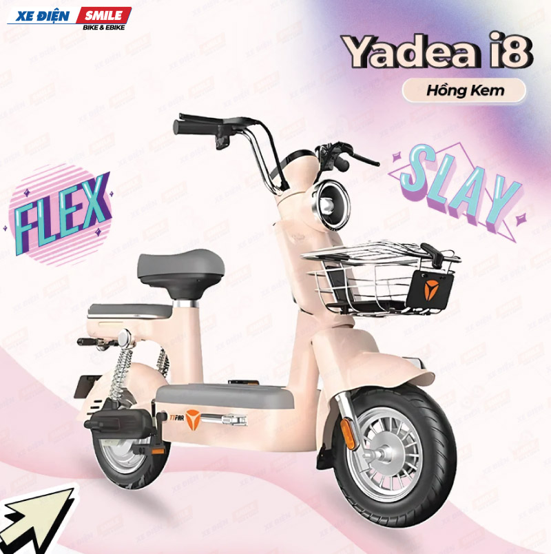 Yadea i8 vận hành êm ái, tiết kiệm điện