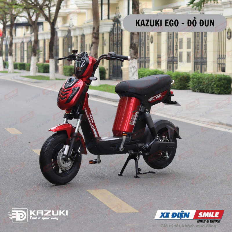 Xe điện tazuki Egu màu đỏ đun cá tính