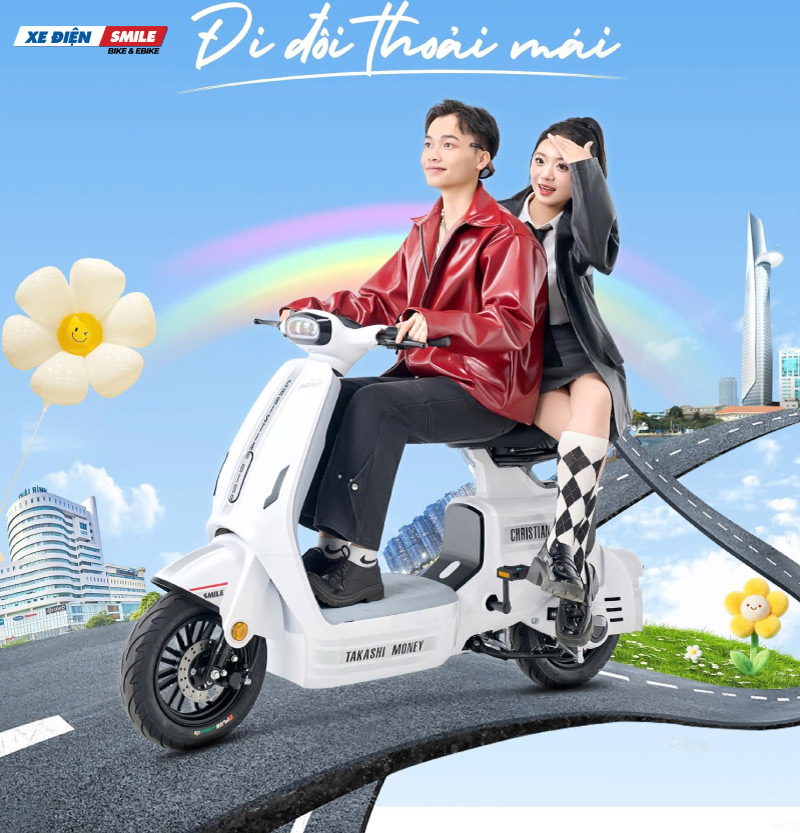  Xe điện Takashi Money (5 bình 60V-23Ah) là lựa chọn an toàn, ổn định cho người đi học và dân văn phòng