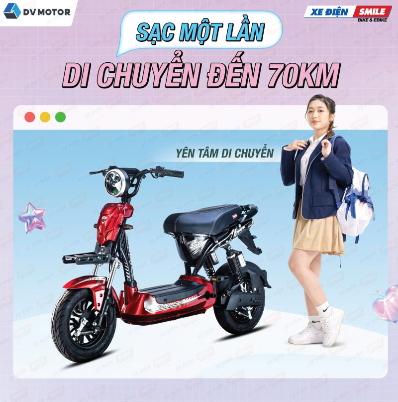 Takashi S8 đi được 70km cho mỗi lần sạc