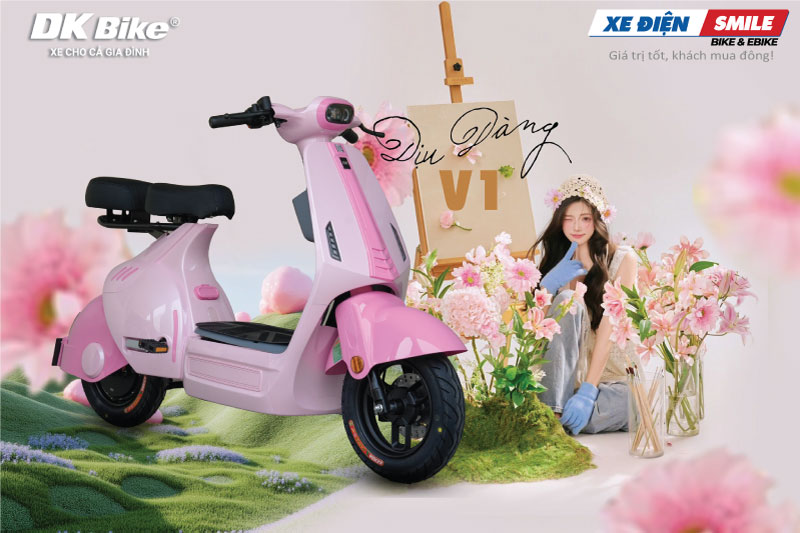 Xe điện DKbike V1 sở hữu động cơ siêu mạnh mẽ