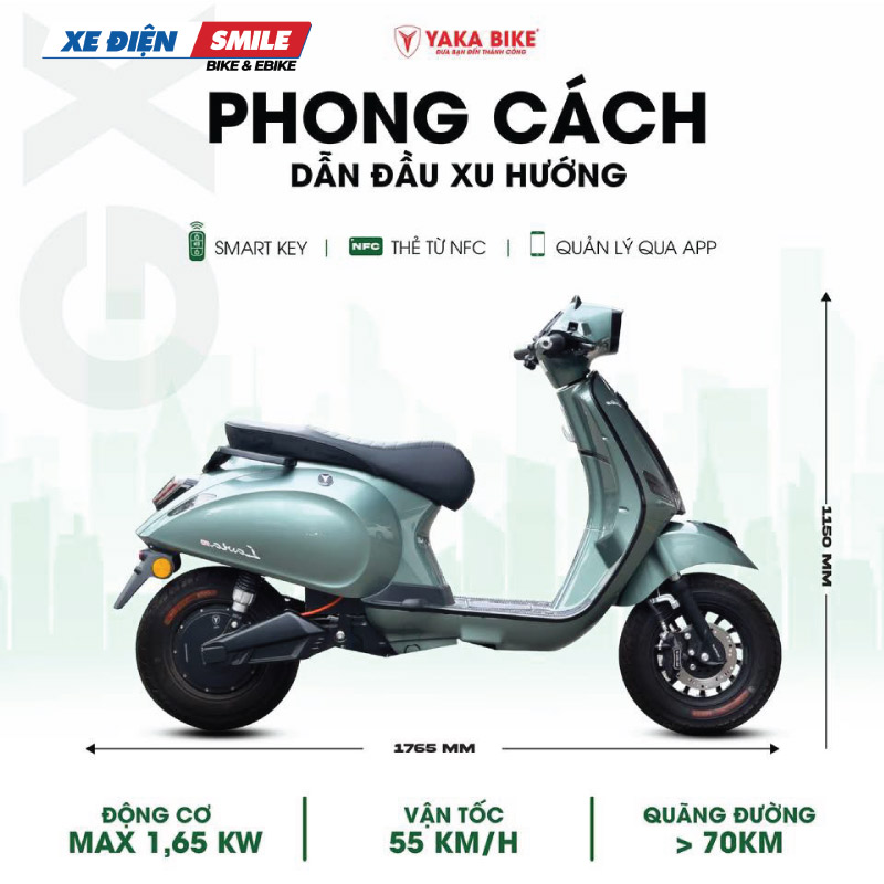 Xe máy điện Lavia GX sở hữu động cơ 1,65Km siêu mạnh mẽ