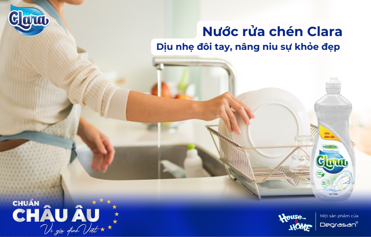 Nước Rửa Chén Clara Hương Sữa Gạo Mới – Dịu Nhẹ Đôi Tay, Nâng Niu Sự Khỏe Đẹp