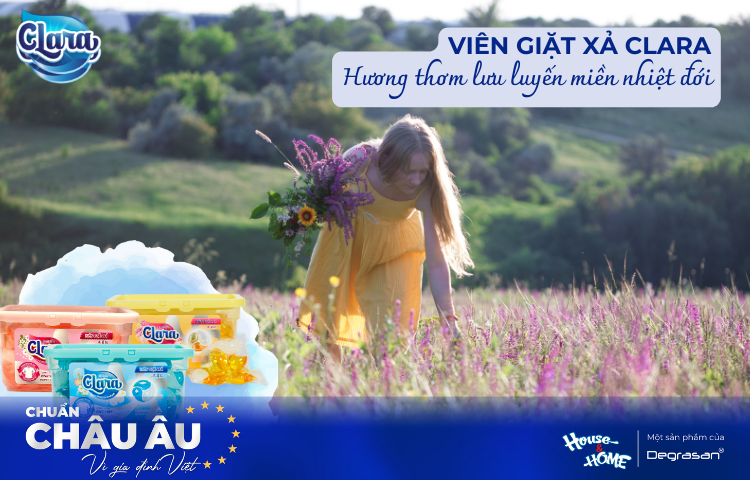Viên Giặt Xả Clara – Hương Thơm Lưu Luyến Miền Nhiệt Đới Cho Cuộc Sống Tươi Mát Mỗi Ngày