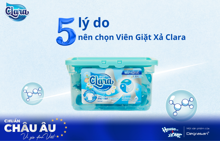 5 Lý Do Nên Chọn Viên Giặt Xả Clara – Sự Lựa Chọn Hoàn Hảo Cho Gia Đình Hiện Đại