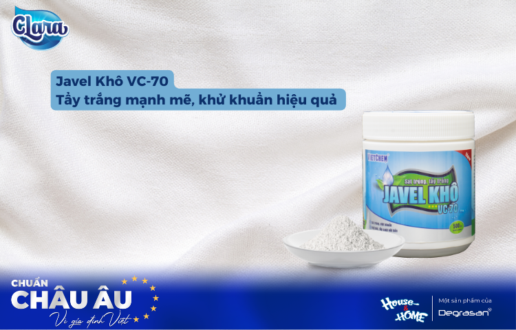 Giải Pháp Tẩy Trắng Mạnh Mẽ, Khử Khuẩn Hiệu Quả Tối Ưu Với Javel Khô VC-70