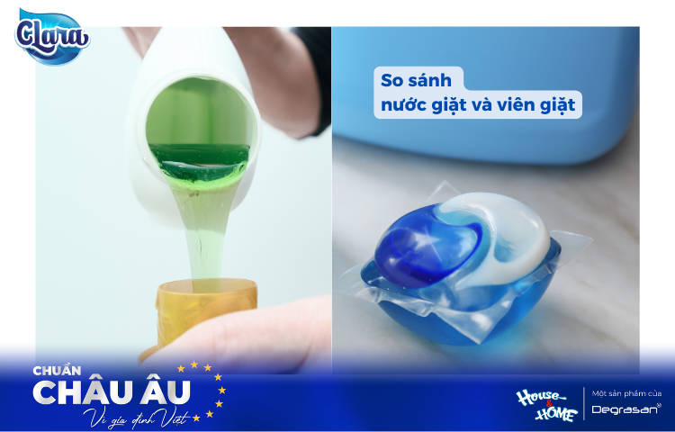 So sánh viên giặt và nước giặt: Sản phẩm nào phù hợp với gia đình bạn?