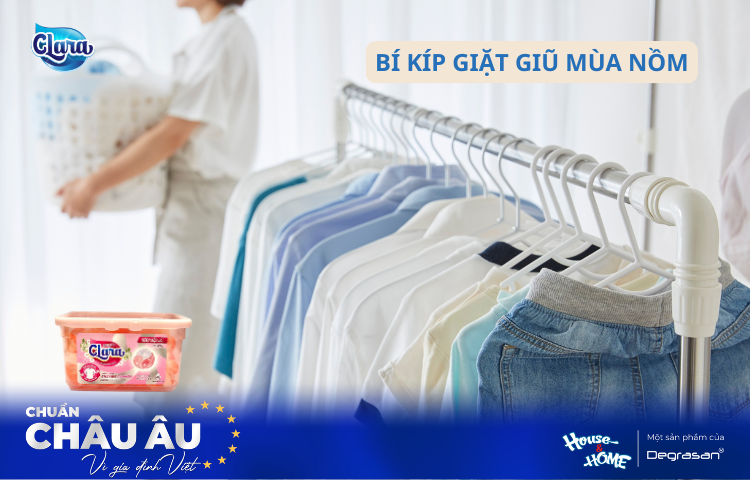 Bí Quyết Quần Áo Thơm Tho, Khô Nhanh, Không Mùi Hôi Cho Ngày Nồm Ẩm