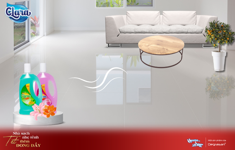 Nước Lau Sàn Clara – Sàn Sạch Bong, Hương Xuân Ngập Tràn Ngày Tết