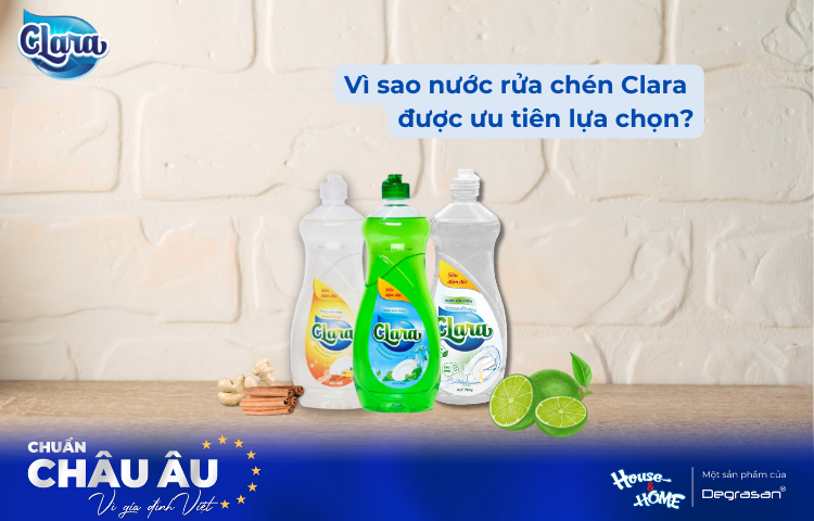 Kinh Nghiệm Chọn Nước Rửa Chén Tốt Nhất Cho Gia Đình – Vì Sao Clara Luôn Được Ưu Tiên? 