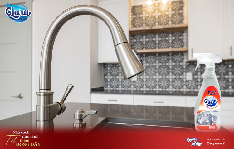 Tẩy Cặn Canxi Clara – Bí Quyết Cho Gương Sáng, Vòi Nước Sạch Đón Tết An Khang