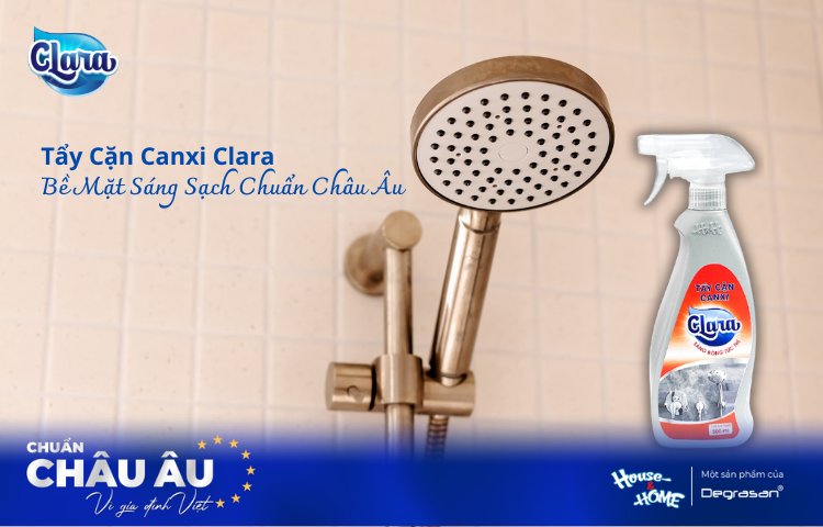 Tẩy Cặn Canxi Clara – Giải Pháp Vệ Sinh Toàn Diện Cho Bề Mặt Sáng Sạch Chuẩn Châu Âu
