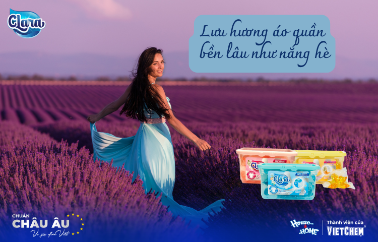 Lưu Hương Quần Áo Dài Lâu Như Nắng Hè Rực Rỡ Với Viên Giặt Xả Clara Châu Âu