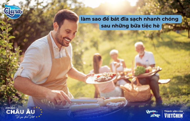 Mùa Hè – Mùa Của Những Bữa Tiệc Bbq, Làm Sao Để Chén Bát Sạch Bóng Nhanh Chóng?