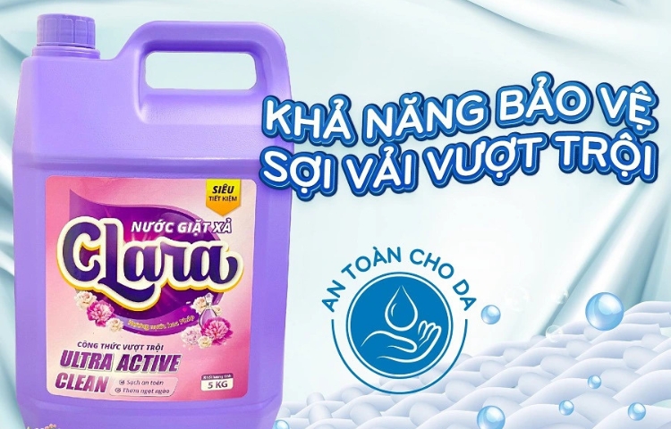 Nước giặt xả Clara công nghệ Ultra Active Clean 4.0 - Tiên phong giải pháp giúp quần áo sạch sâu đa tầng