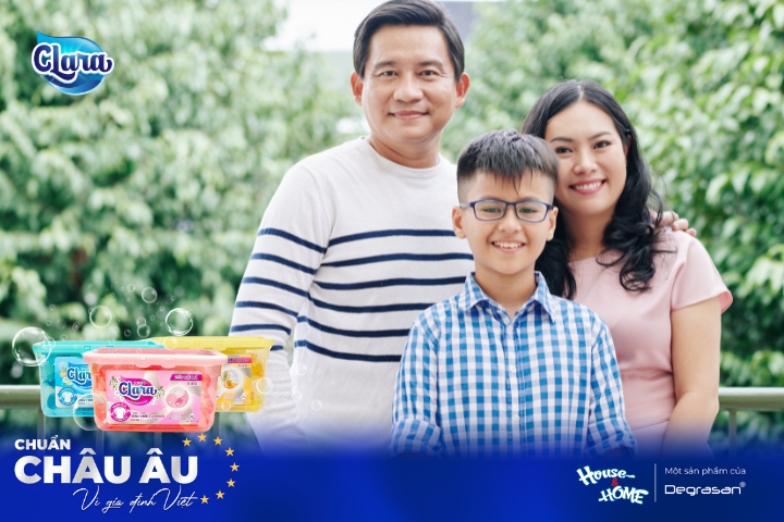 Viên giặt xả CLARA chuẩn châu Âu với sứ mệnh bảo vệ sức khỏe cho gia đình Việt