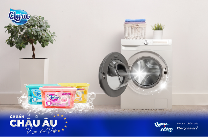 Bảo vệ máy giặt đúng cách với công thức chống cặn ANTI PE1 từ Viên giặt xả CLARA châu Âu