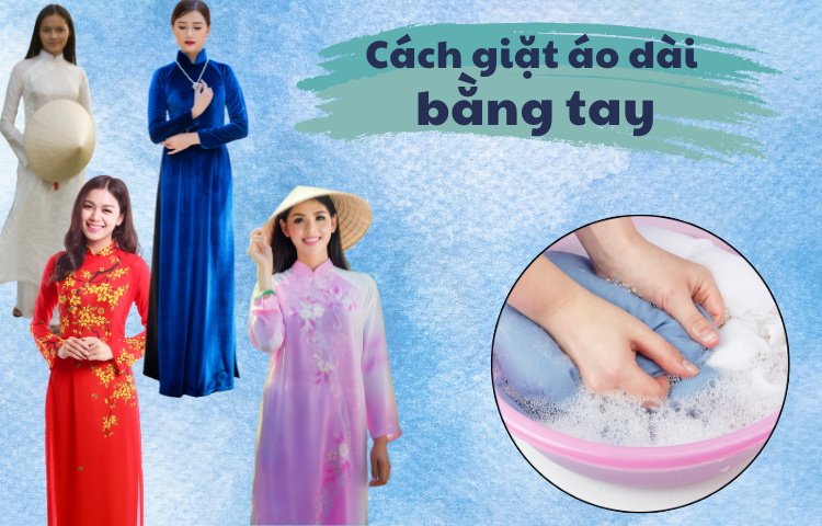 Mách bạn cách giặt áo dài đúng cách, không bị nhăn