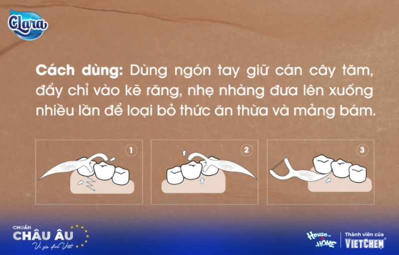 Cách dùng tăm chỉ nha khoa đúng chuẩn y tế
