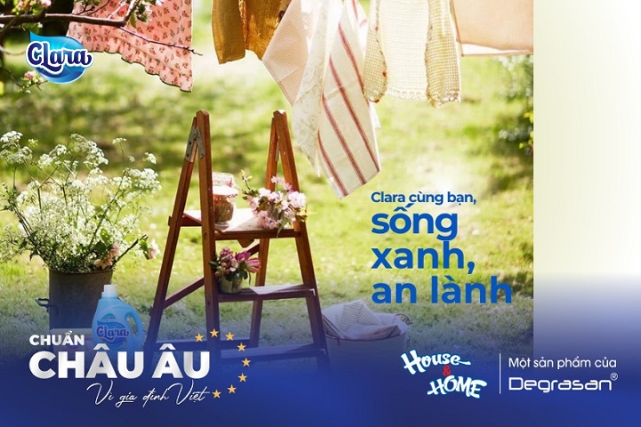 Nước giặt xả CLARA Châu Âu và hành trình sống xanh, an toàn