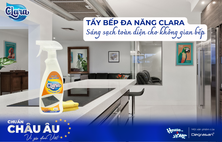 Tẩy Bếp Đa Năng CLARA – Giải Pháp Sáng Sạch Toàn Diện Cho Không Gian Bếp Hoàn Hảo