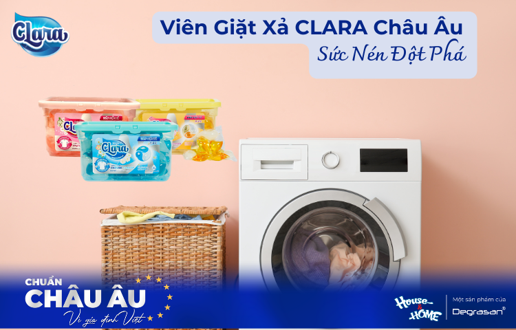 Viên Giặt Xả Clara – Sức Nén Đột Phá Cho Giặt Quần Áo Sạch Sâu