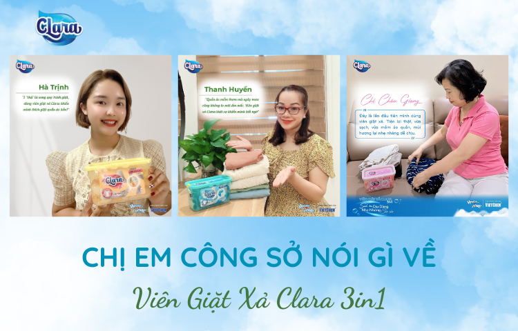 Vì sao viên giặt xả CLARA 3in1 được dân công sở yêu thích đến vậy?