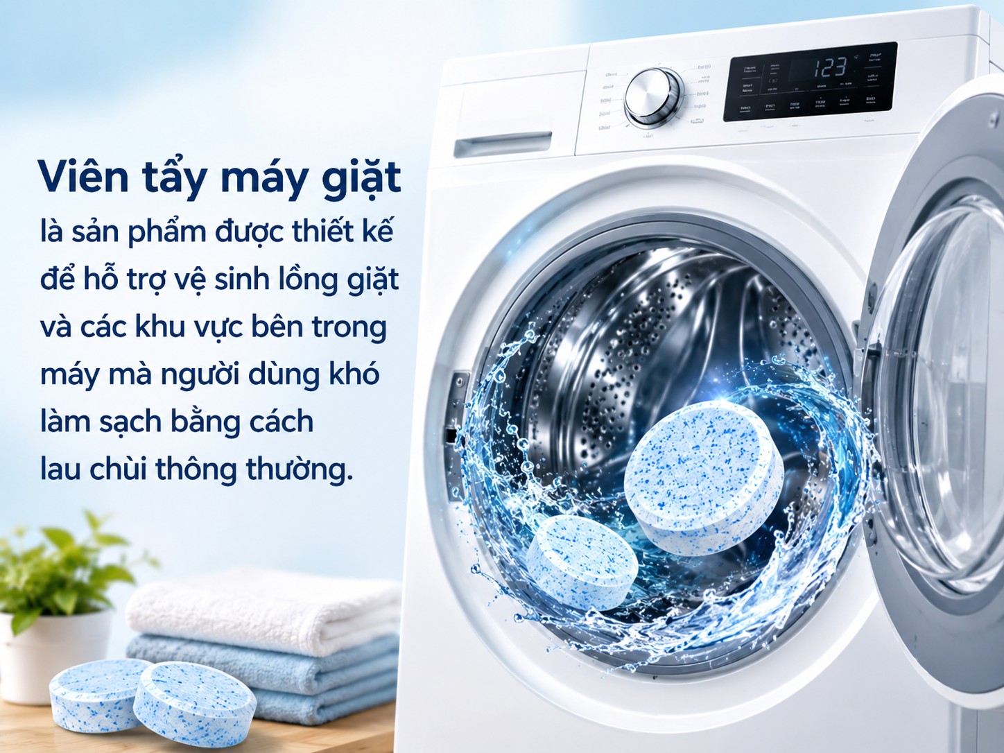 Dùng Viên Tẩy Máy Giặt Sao Cho Đúng? Hướng Dẫn Chi Tiết A-Z