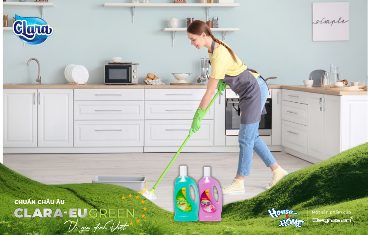 Hôm nay bạn đã CLARA chưa? Cùng CLARA sở hữu 6 tuyệt chiêu vệ sinh cho sàn nhà bếp luôn sạch bóng