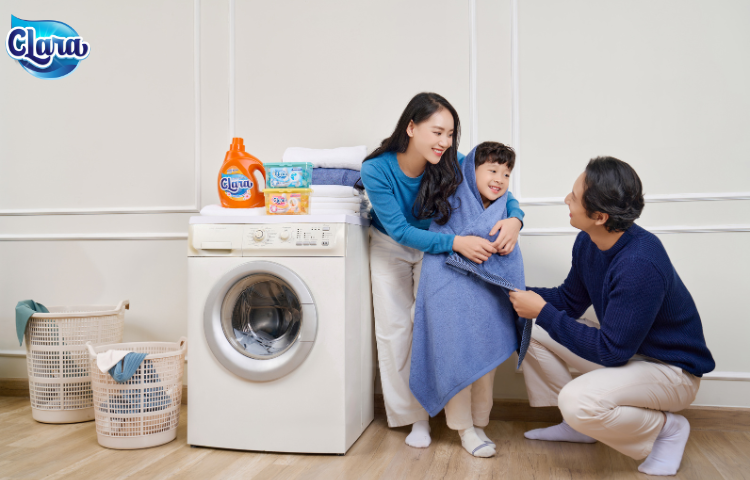 Nước giặt xả Clara chiết xuất hương hoa thiên nhiên đạt tiêu chuẩn Mỹ đảm bảo an toàn cho cả nhà