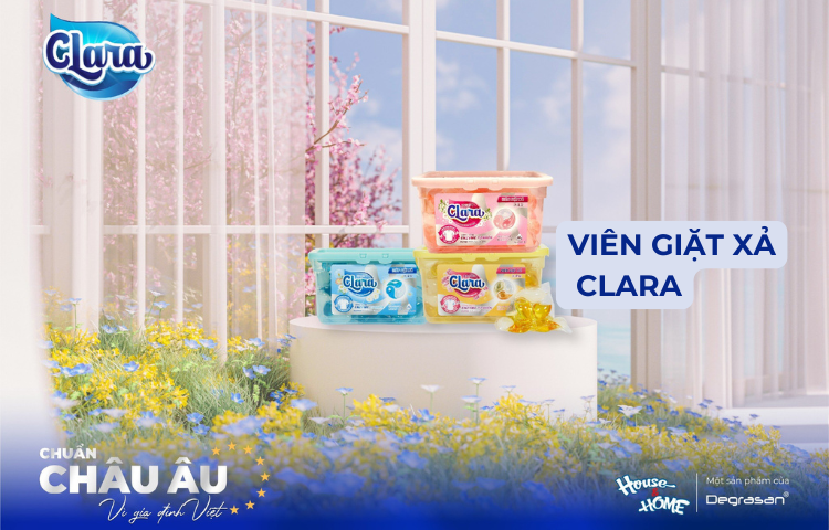 Viên Giặt Xả CLARA CHÂU ÂU – Nhỏ Gọn, Đa Năng, Tinh Tế Cho Cuộc Sống Hiện Đại