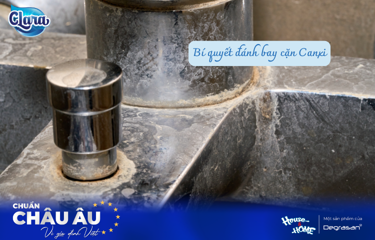 Bí Quyết Đánh Bay Cặn Canxi Trên Vòi Nước, Kính Nhà Tắm, Gạch Lát Sàn – Hiệu Quả Nhanh, Sáng Bóng Bền Lâu