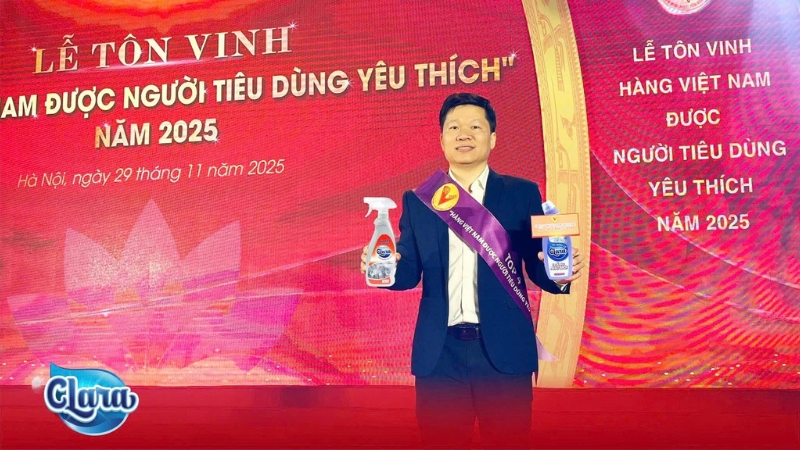 Tẩy Cặn Canxi Clara Lọt Top 4 Hàng Việt Yêu Thích Năm 2025