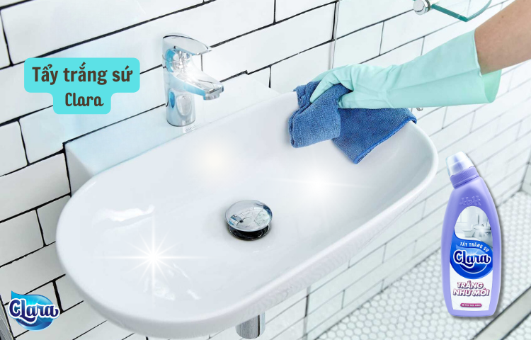 Tẩy Trắng Sứ Clara – Cho Bề Mặt Sứ Trắng Sáng Như Mới Chỉ Sau 5 Phút