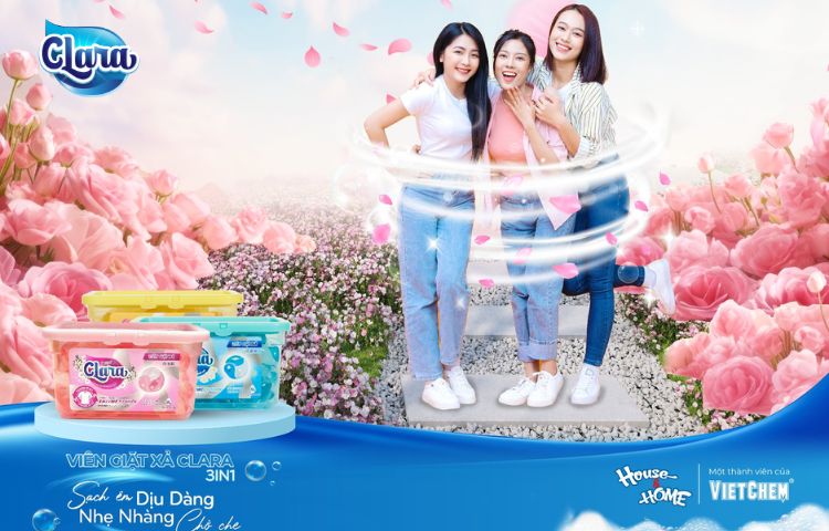 Viên giặt xả Clara và Công nghệ xoáy sâu vết bẩn ProX3