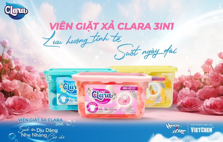 Viên giặt xả Clara Ver 2 - Bứt phá công nghệ, tỏa ngát hương hoa