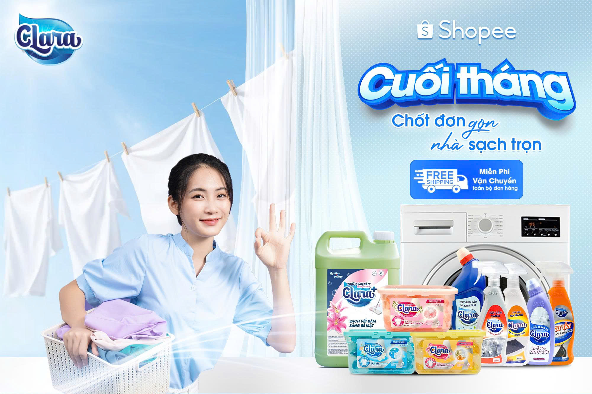 Cuối tháng chốt đơn - Nhà sạch trọn yêu thương cùng Clara