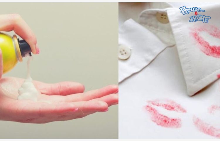 Dùng keo xịt tóc để tẩy vết son môi