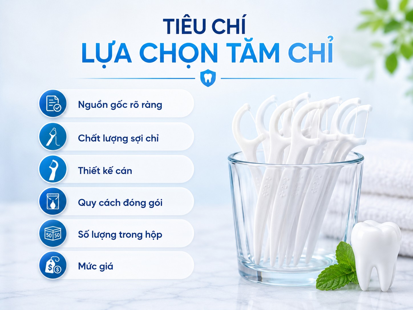 Cách Chọn Tăm Chỉ Nha Khoa 