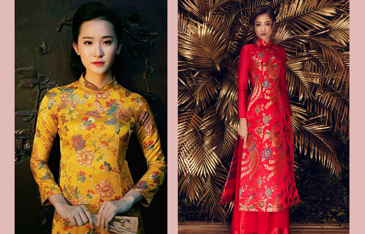 Áo dài gấm