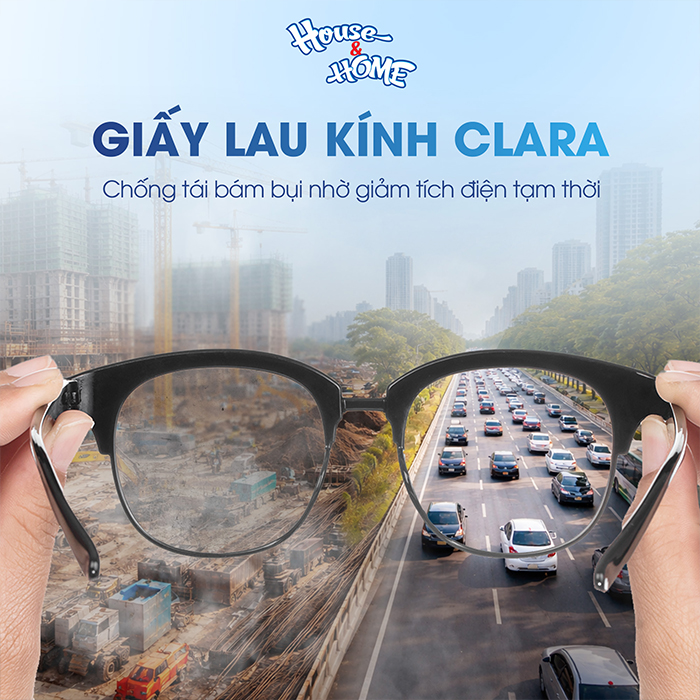 Giấy lau kính Clara chống bám bụi trở lại