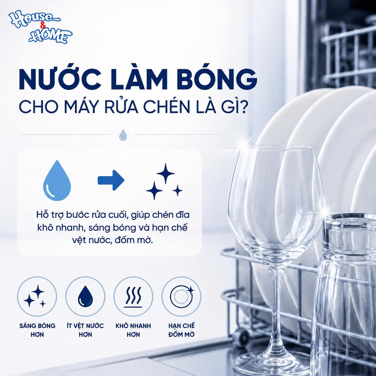 Nước làm bóng chén đĩa cho máy rửa chén
