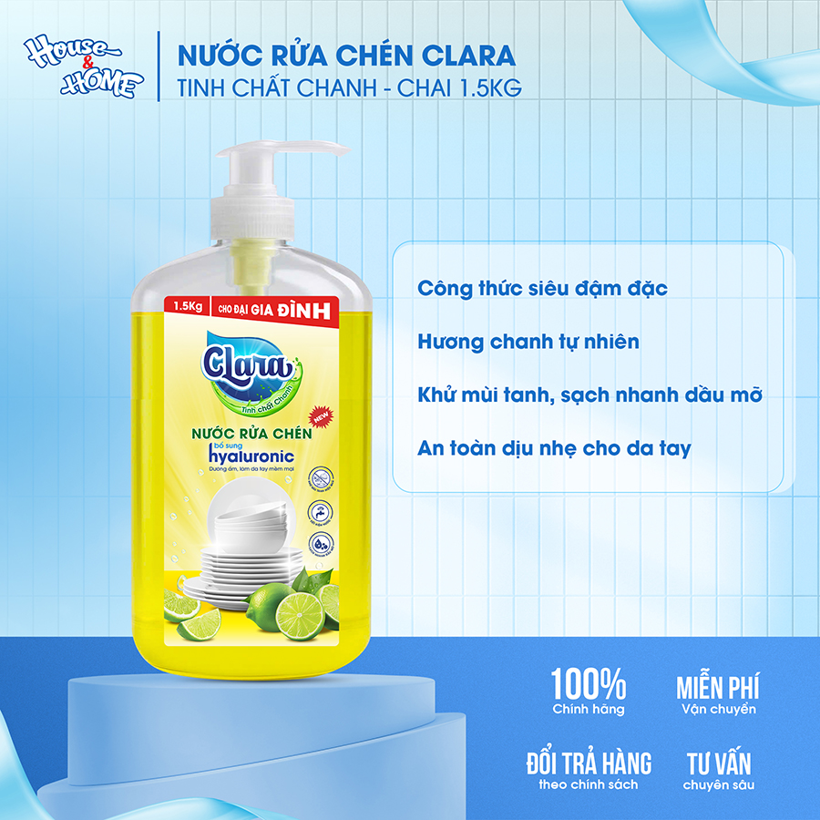 Nước rửa chén Clara tinh chất chanh